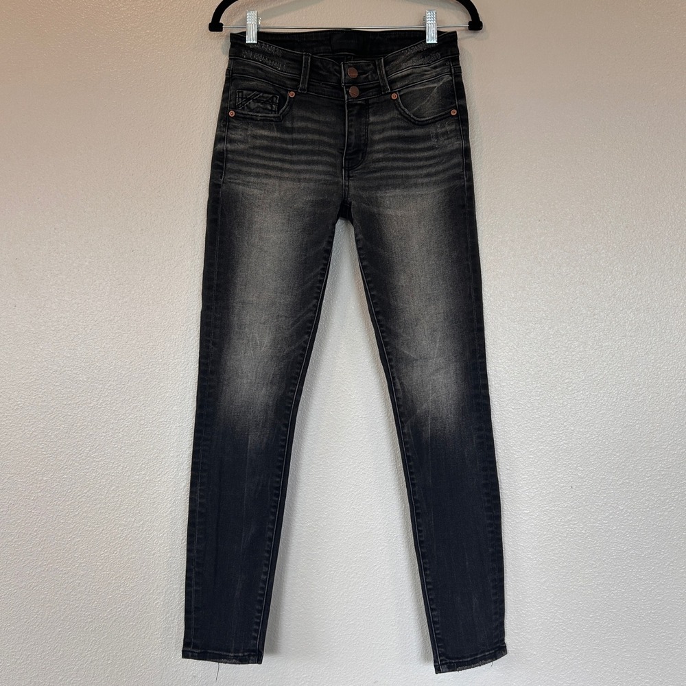 Buckle Black Fit No. 53 Skinny Jeans Faded Black Distressed 26x30 Womens